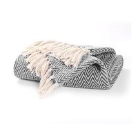 EHC Throw Blanket, Large Throws for Sofas Bed Sofa Settee Couch Reversible Bed Cover Over Bedspread, 178 x 254 cm, Grey