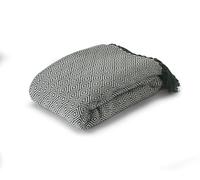 EHC Throws for Sofas for 1 Seater Bed, Throws for Armchair Couch Chair, Reversible Throw Cotton, 125 x 150 cm, Green