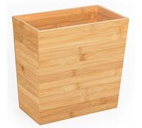 EHC Woodluv Trash Can Slimline Waste Bin Paper Bin, Wastebasket Wooden Rubbish Trash Can For Home Or Office