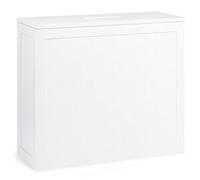 EHC Woodluv White Shaker Slimline Mdf Multi-Purpose Bathroom Storage Unit, 49.5Cm X 16Cm X 40Cm