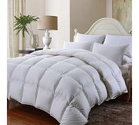 EHD 10.5 Tog Duck Feathers Duvets Luxurious Hotel Quality Super Soft Warm Cosy All Season Quilts (Super King Size Quilt)