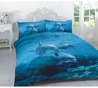 EHD 3D Animals Pattern Modern Stylish Duvet Cover Sets Quilt Cover Sets Luxurious Bedding Sets By NZ (Dolphin, Super King)