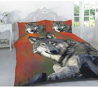 EHD 3D Animals Pattern Modern Stylish Duvet Cover Sets Quilt Cover Sets Luxurious Bedding Sets By NZ (Wolf, Super King)
