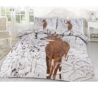 EHD 3D Animals Pattern Modern Stylish Duvet Cover Sets Quilt Cover Sets Luxurious Bedding Sets By NZ (Stag, Single)