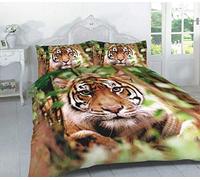 EHD 3D Animals Pattern Modern Stylish Duvet Cover Sets Quilt Cover Sets Luxurious Bedding Sets By NZ (Tiger Multi, Double)