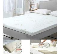 EHD Bamboo Mattress Toppers Memory Foam Luxury Hotel Quality Super Soft Durable Mattress Toppers (Double Size, 4.0)