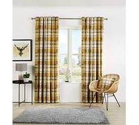 EHD Check Pattern Luxury Designer Style Matching Cushion Cover LW (Ochre, Cushion Cover 45x45cms)