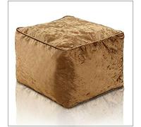 EHD Crushed Velvet Bean Bags Super Soft Living Room Bedroom Foot Rest Stools Pouffes Ottomans Bean Bags (Brown)