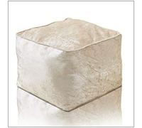 EHD Crushed Velvet Bean Bags Super Soft Living Room Bedroom Foot Rest Stools Pouffes Ottomans Bean Bags (Cream)