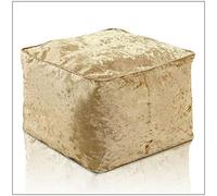 EHD Crushed Velvet Bean Bags Super Soft Living Room Bedroom Foot Rest Stools Pouffes Ottomans Bean Bags (Gold)