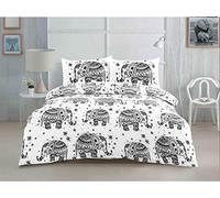 EHD Elephant Pattern Luxurious Modern Style Duvet Cover Sets Reversible Bedding Sets NZ (Super King Duvet Set)