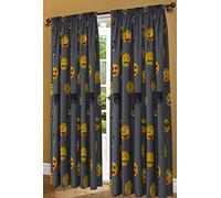 EHD Emoji Ikons Pattern Modern Stylish Matching Curtains (Grey, Matching Curtain Pair 66"x72")