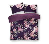 EHD Flora Luxurious Large Flowers Pattern Duvet Cover Sets Quilt Cover Sets Fully Reversible Bedding Sets With Pillowcases (Purple, Single Size)