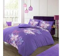 EHD Luxury Butterfly Printed Design Duvet Cover Sets Quilt Cover Sets Bedding Sets NZ (Purple, Single Size)