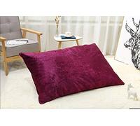 EHD New Crushed Velvet Cushion Covers Super Soft Luxury Style Decor Plush Cushion Covers Burgundy, 24" x 32" (60x80cm)