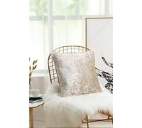 EHD New Crushed Velvet Cushion Covers Super Soft Luxury Style Decor Plush Cushion Covers Cream, 18"x18" (45x45cm)