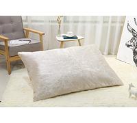 EHD New Crushed Velvet Cushion Covers Super Soft Luxury Style Decor Plush Cushion Covers Cream, 24" x 32" (60x80cm)