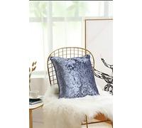 EHD New Crushed Velvet Cushion Covers Super Soft Luxury Style Decor Plush Cushion Covers Dark Grey, 18"x18" (45x45cm)