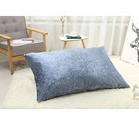EHD New Crushed Velvet Cushion Covers Super Soft Luxury Style Decor Plush Cushion Covers Dark Grey, 32" x 48" (80x120cm)