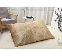 EHD New Crushed Velvet Cushion Covers Super Soft Luxury Style Decor Plush Cushion Covers Gold, 24"x24" (60x60cm)