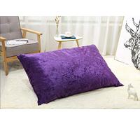 EHD New Crushed Velvet Cushion Covers Super Soft Luxury Style Decor Plush Cushion Covers Purple, 32" x 48" (80x120cm)