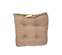 EHD Set of 4 Seat Cushions With Ties Luxurious Padded Quilted Soft Seat Cushions For Indoor Outdoor Garden Patio Kitchen & Office Chairs (Mink)