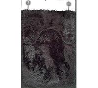 EHD Shaggy Super Soft 2 Piece Bath Mat and Pedestal Mat Sets Non Slip Water Absorbent Regular Size Bathroom Rugs (Black)