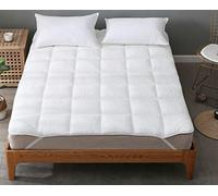 EHD Teddy Sherpa Fleece Mattress Toppers Mattress Enhancers Super Soft Cosy Durable Microfibre Filled Mattress Toppers (Double)