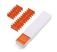 Ehdis 100 Pcs Plastic Blades for Scraper, Blades Edges Plastic Scraper Blades for Removing Window, Paint, Glass, Glue, Stickers, 1.5 inch, Orange