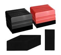 EHDIS 20pcs Felt Squeegee 4inch, Vinyl Wrap Squeegee, Wraping Applicator Tool, for Auto Vinyl Wrap, Window Tint, Wallpaper Installation, Red+black