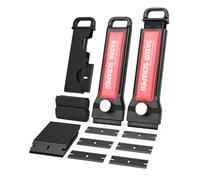 EHDIS 2PCS Plastic Razor Blade Scraper with Blade Storage Box Plastic Scraper Tool with 20pcs Double Edged Plastic Blades for Adhesive Remover,Gasket Labels Decal and Sticker Remover from Glass,Window