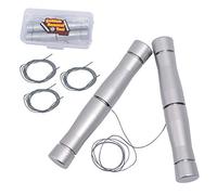 EHDIS Car Emblem Removal Tool with 3pcs PE line and 2 Aluminum Handles, Logo Plate Remover, Logo Removal Tool for Wrapping Film Installation, Non-scratch, Silver