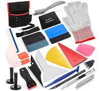 EHDIS Pro Vinyl Wraps Applicator Tool Window Tint Kit for Car Wrapping with Tool Pouch, Tinting Squeegee, Working Gloves,Wrap Stick,Plastic Scraper, Magnet Holder,Film Cutter