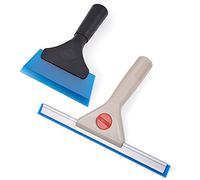 Ehdis Rubber Small Squeegee Set, Squeegee Blades, Window Squeegee, Shower Squeegee for Car, Window, Shower, Door, Glass - 5 inch + 10 inch, Blue