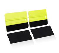 EHDIS Vinyl Wrap Squeegee Kit - 2pcs Felt Edge Squeegee with 2pcs Felt, Window Tint Squeegee, for Wallpaper, Car Wrapping, Vinyl Applicator