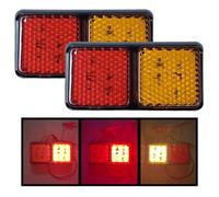 EHDXGGEK 2Pcs 12V 24V LED Rear Lights Compatible With Trailer Cargo Caravan Tail Light Position Brake Turn Signal Tractor Taillights