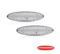 EHDXGGEK 2Pcs LED Side Marker Light Rear Fender Lights Red Signal Lamps Compatible With Chevrolet Corvette C5 1997-2004 Coupe Z06 Convertible(Clear Lens Red)