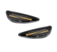 EHDXGGEK 2PCS LED Side Marker Lights Compatible With Hyundai Solar Verna Accent IX20 Avante Dynamic Sequential Blink/Flow Amber Turn Signal Lamp(Clear Lens Amber)