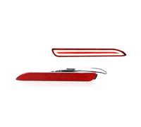 EHDXGGEK 3 D Optic Red LED Rear Bumper Reflectors Brake Tail Lights Lamps Compatible With Lexus RC250 RC350 Is-F GX470 Toyota REIZ Sienna(Red Lens)