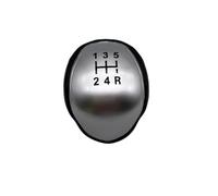 EHDXGGEK 5/6 Speed Car Gear Shift Knob PU Leather Lever Compatible with Ford Mondeo IV S-MAX C-MAX Transit Focus MK3 MK4 Kuga Connect(Silver 5 Speed)