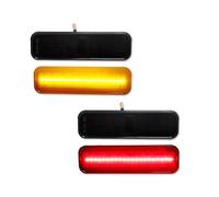 EHDXGGEK Car Front Amber/White Rear Red LED Bumper Side Marker Indicator Lights Compatible With 1970-1977 Chevy Camaro Fender Flare Lamps(4pcs Amber Red)