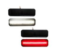 EHDXGGEK Car Front Amber/White Rear Red LED Bumper Side Marker Indicator Lights Compatible With 1970-1977 Chevy Camaro Fender Flare Lamps(4pcs White Red)