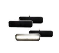 EHDXGGEK Car Front Amber/White Rear Red LED Bumper Side Marker Indicator Lights Compatible With 1970-1977 Chevy Camaro Fender Flare Lamps(4pcs White)