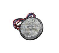 EHDXGGEK Compatible With 12V Truck Trailer 24 LED Motorcycle Brake Light Warning Lamp Reflective Stop(White)