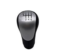 EHDXGGEK Gear Shift Knob Leather Shifter Gaiter Boot Cover Case Compatible with Ford Fiesta Fusion Transit Connect 2002 2003 2004 2005 2006 2007 2008(6 Speed Silver)