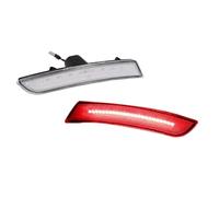 EHDXGGEK Smoked Lens Front Amber Rear Red Full LED Bumper Side Marker Lights Compatible With 2016-2018 Chevrolet Camaro Wheel Arch(2pcs Clear Red)