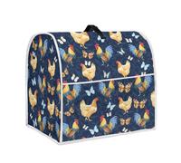 Eheartsgir Chicken Rooster Stand Mixer Cover Dustproof Anti-Splash Kitchen Appliance Protection Cover with Pockets & Top Handle for Home Dining Room Decor