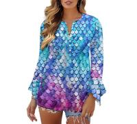 Eheartsgir Women's Long Sleeve Button Down T-Shirt Athletic Blouse Breathable Slim Dressy Plus Size Top