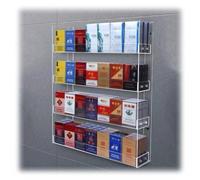 EHEIN Cigarette Display Holder, Store Clear Cigarette Rack, Countertop Cigarette Display Case Multi-Tier Wall Mounted Candy Rack (Color : Clear, Size : 41.5x7.4x24cm)