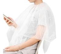 EHERDM 50-Piece Disposable Hair Color Cape, White, 39.37x39.37 Inch, Unisex, Modern Style, Waterproof & Oil-Proof, Ideal for Hair Stylists, Barbers, Artists & Cleaning Tasks